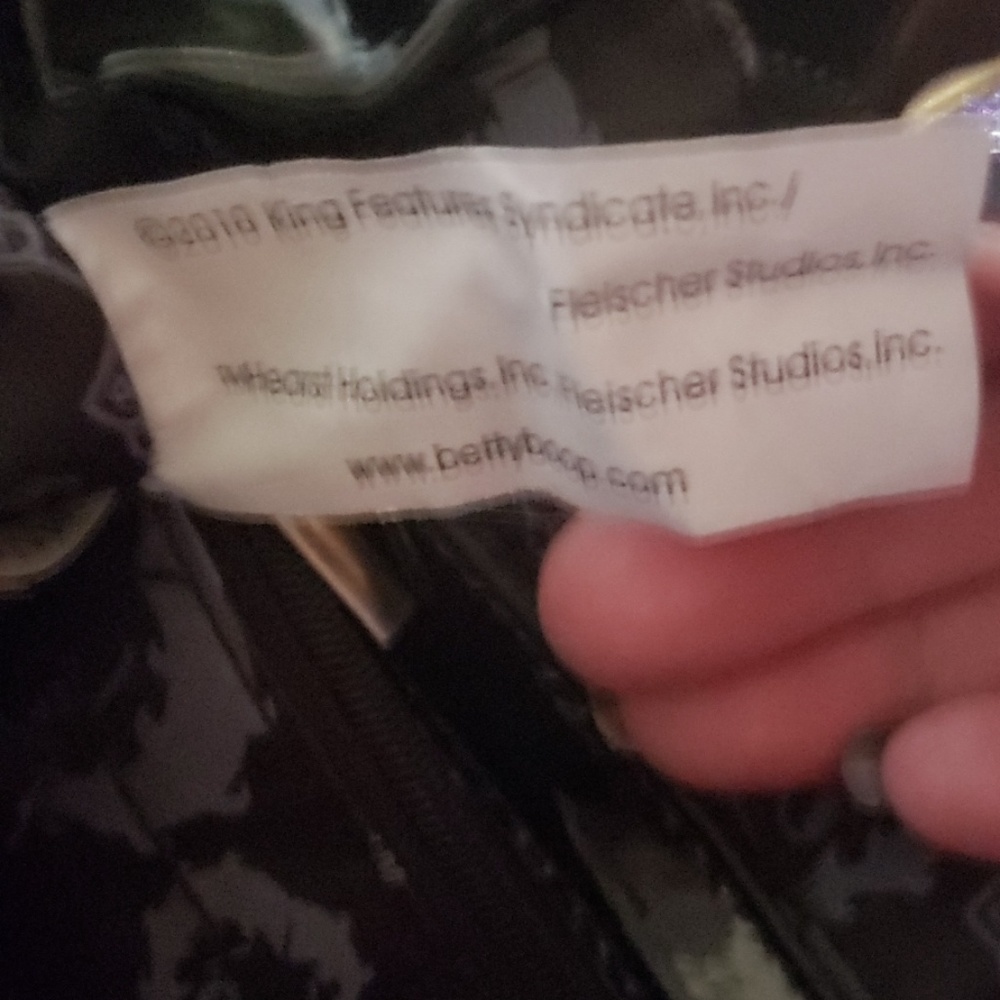 Black shiny BETTY BOOP bag - Picture 7 of 8